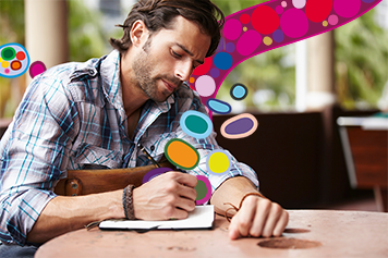 Man journaling