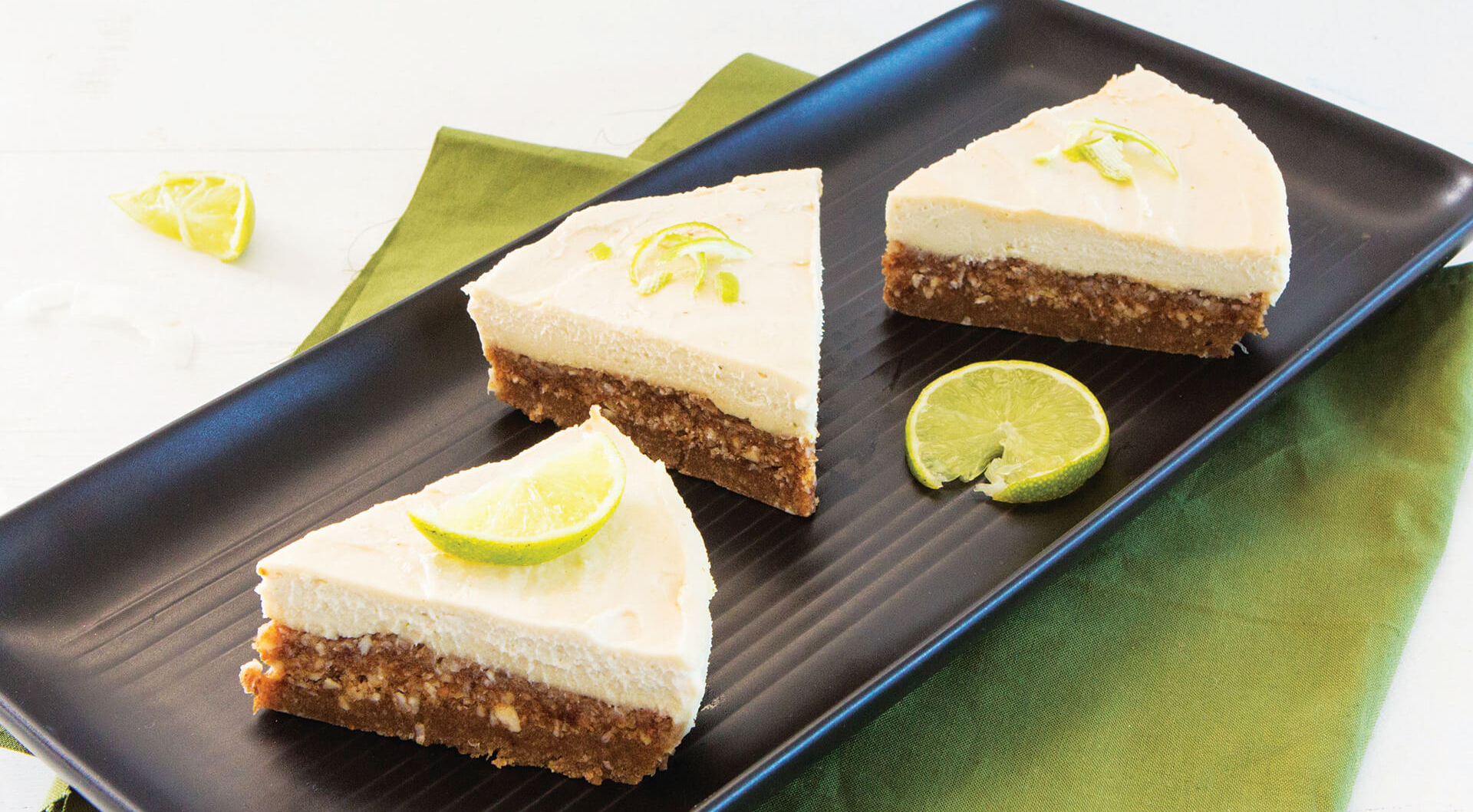 Coconut and lime cheesecake