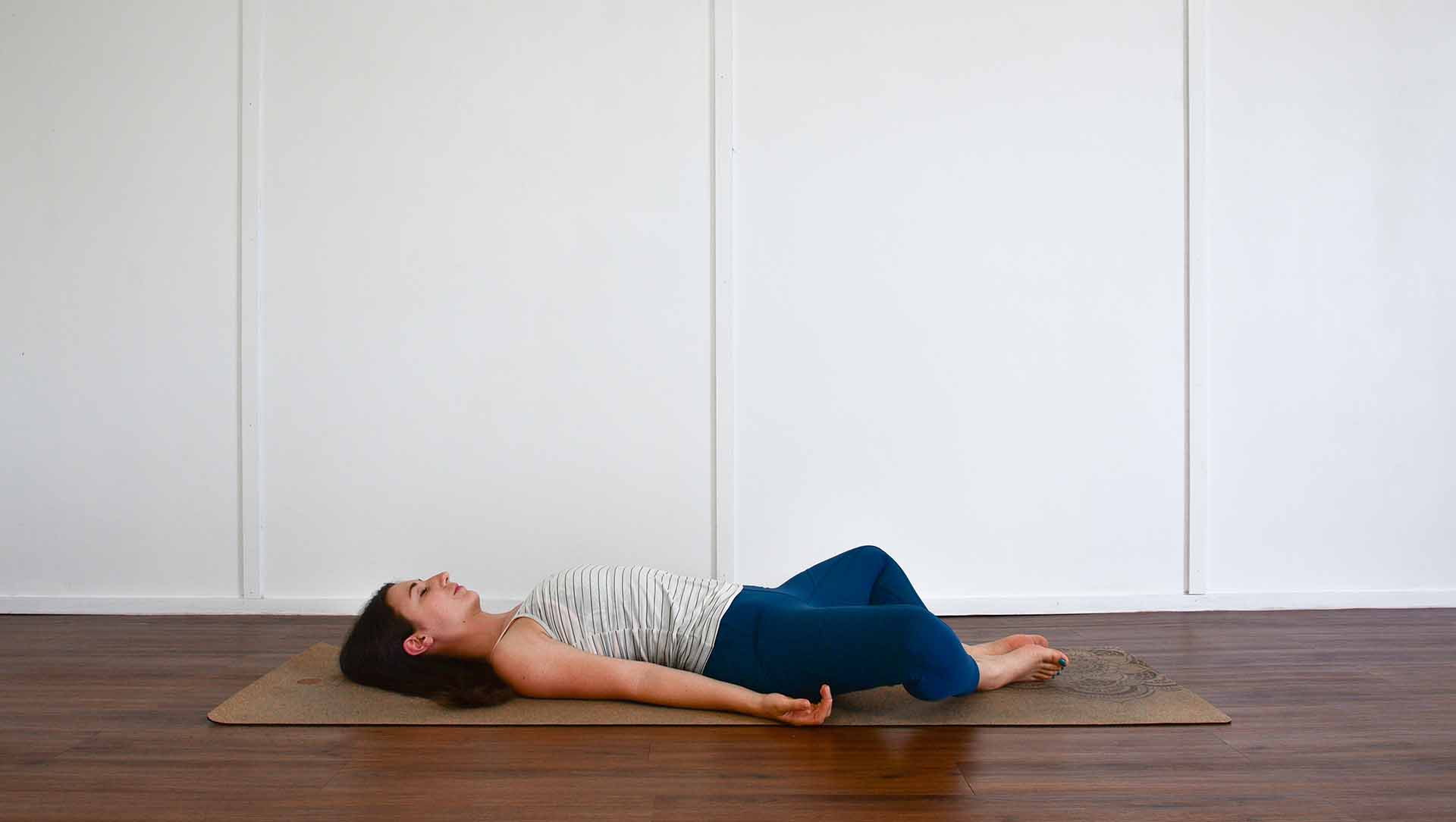 Reclined butterfly pose