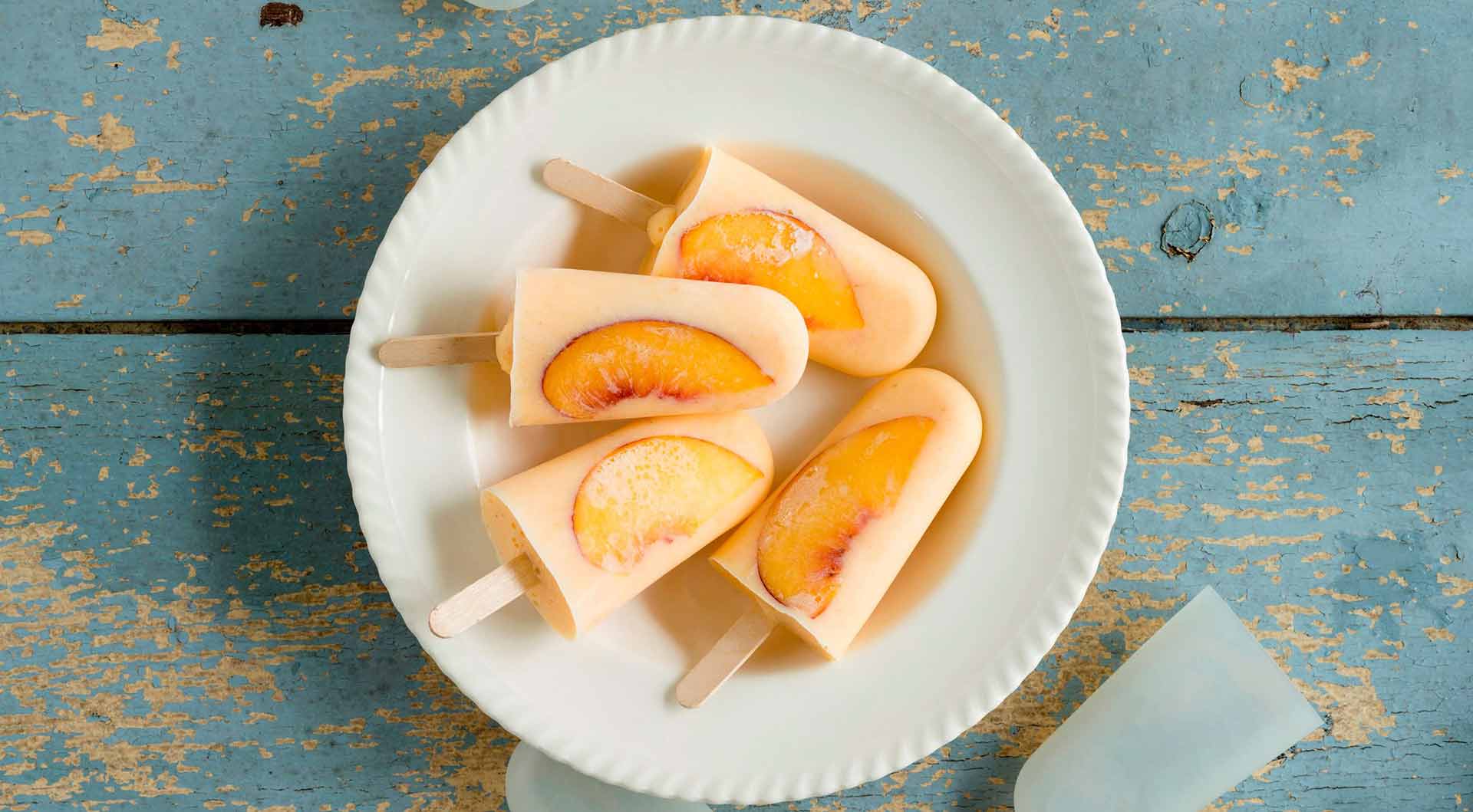 Peach popsicles