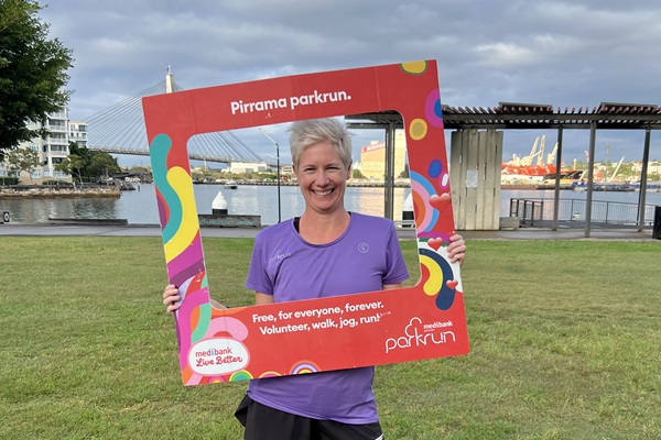 Alicia at her local parkrun event.