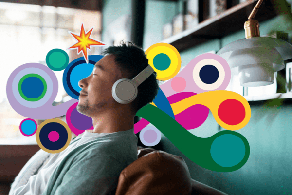 Man listening to music