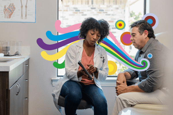 Doctor explaining something to a patient